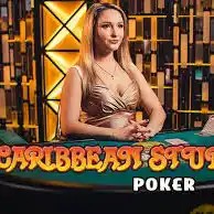 Caribbean Stud Poker logo by Evolution at ToonieBet Casino