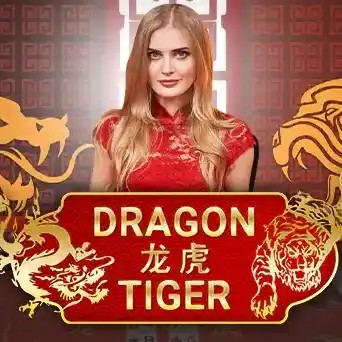 Dragon Tiger slot logo by Evolution at ToonieBet Casino