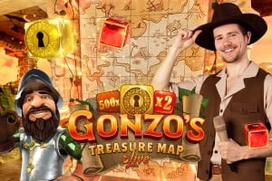 Gonzo&#039;s Treasure Map logo by Evolution ToonieBet Casino